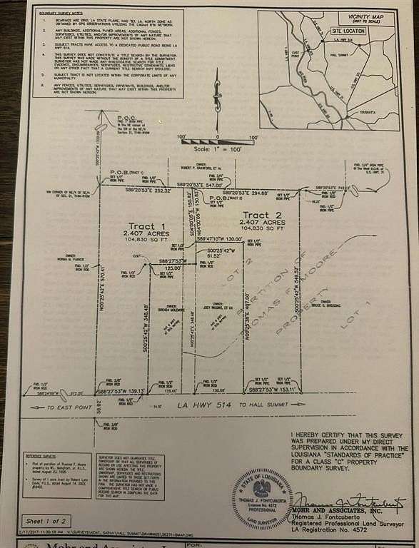 2.4 Acres of Land for Sale in Coushatta, Louisiana