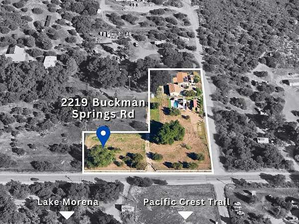 2.5 Acres of Land with Home for Sale in Campo, California