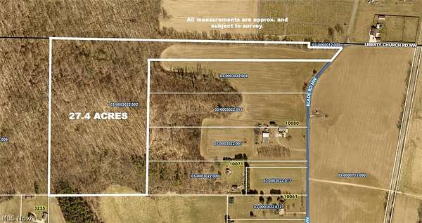 27.4 Acres of Recreational Land for Auction in Minerva, Ohio
