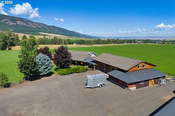147 Acres of Agricultural Land with Home for Sale in Lostine, Oregon