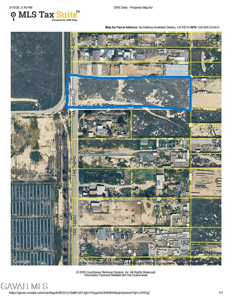 2.8 Acres of Residential Land for Sale in Delano, California