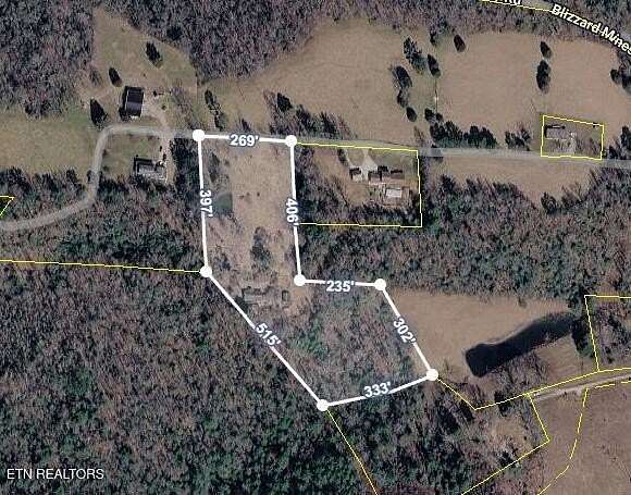 9.75 Acres of Land with Home for Sale in Harriman, Tennessee