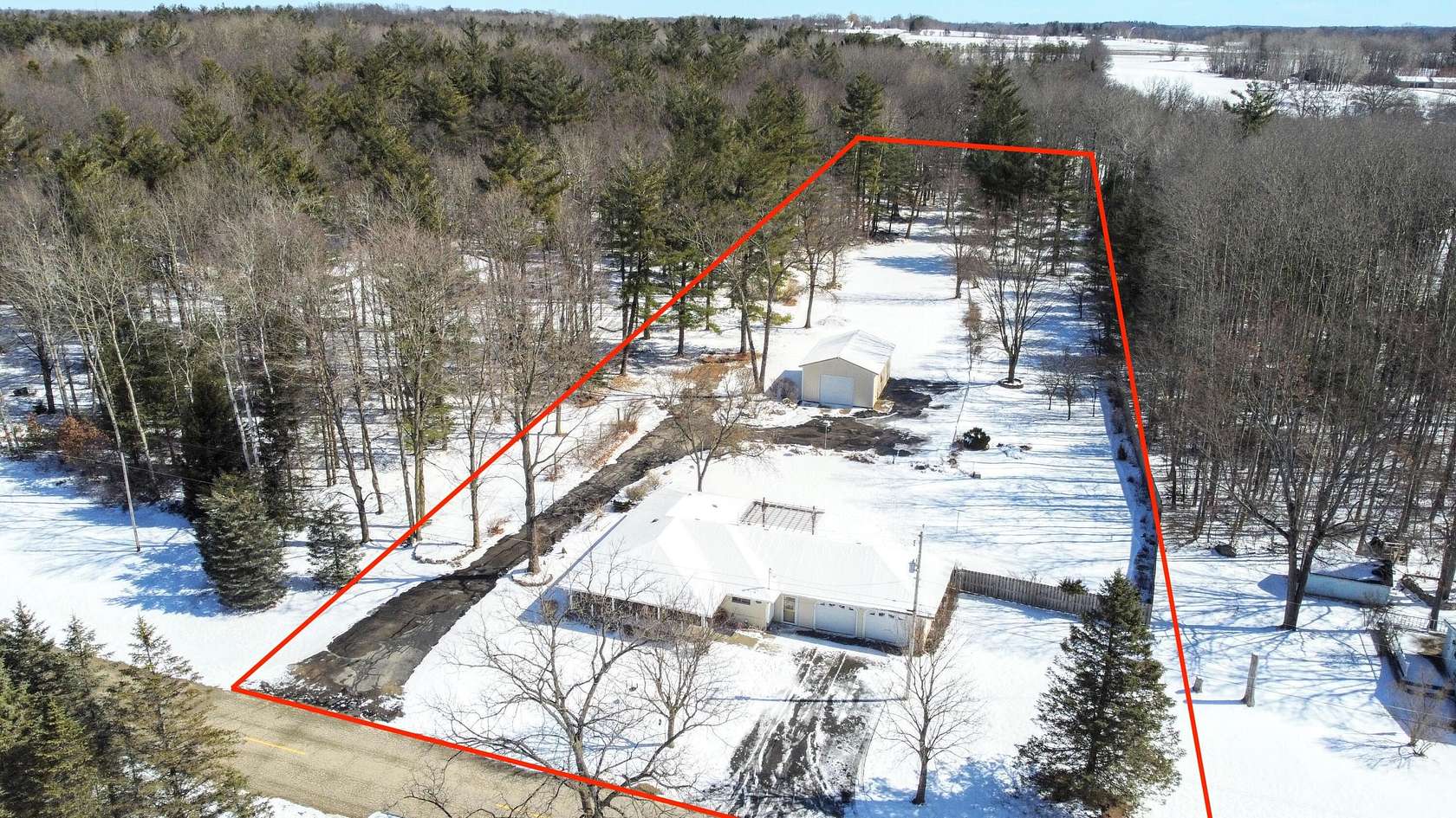 2.35 Acres of Land with Home for Sale in Big Rapids, Michigan