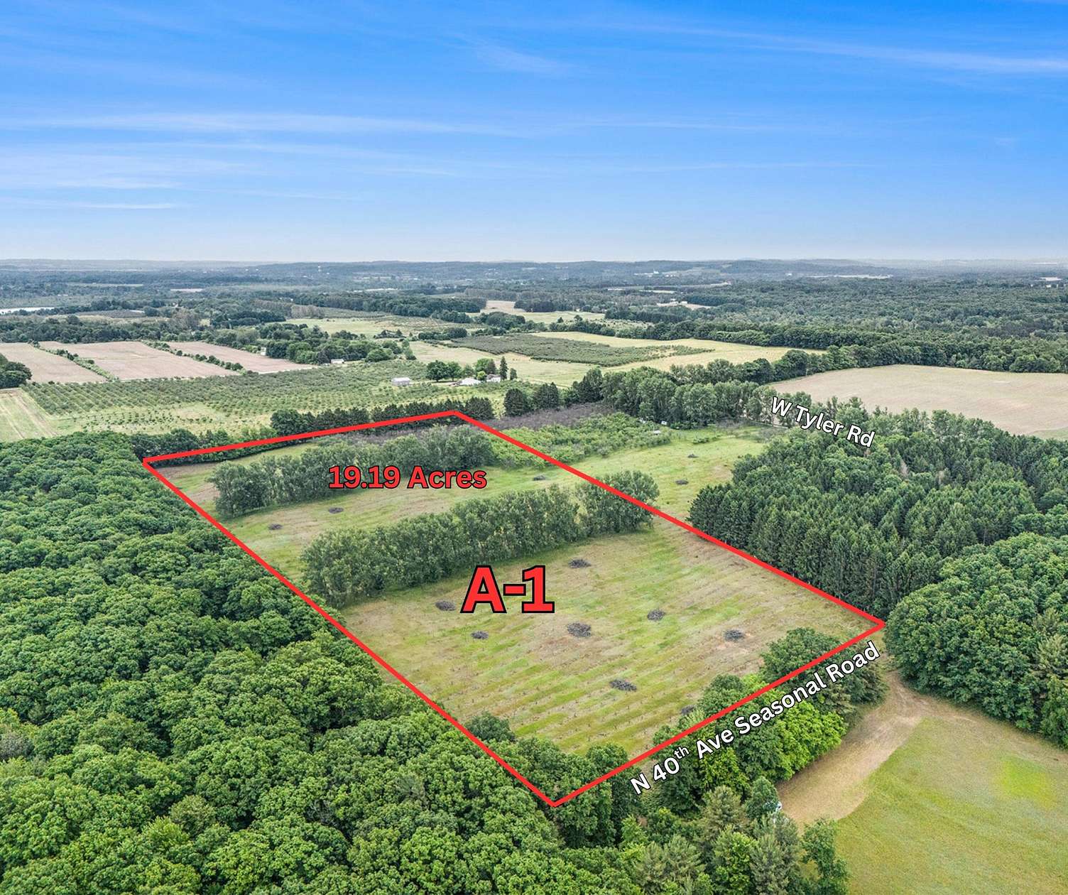 19.2 Acres of Recreational & Residential Land for Sale in Mears, Michigan