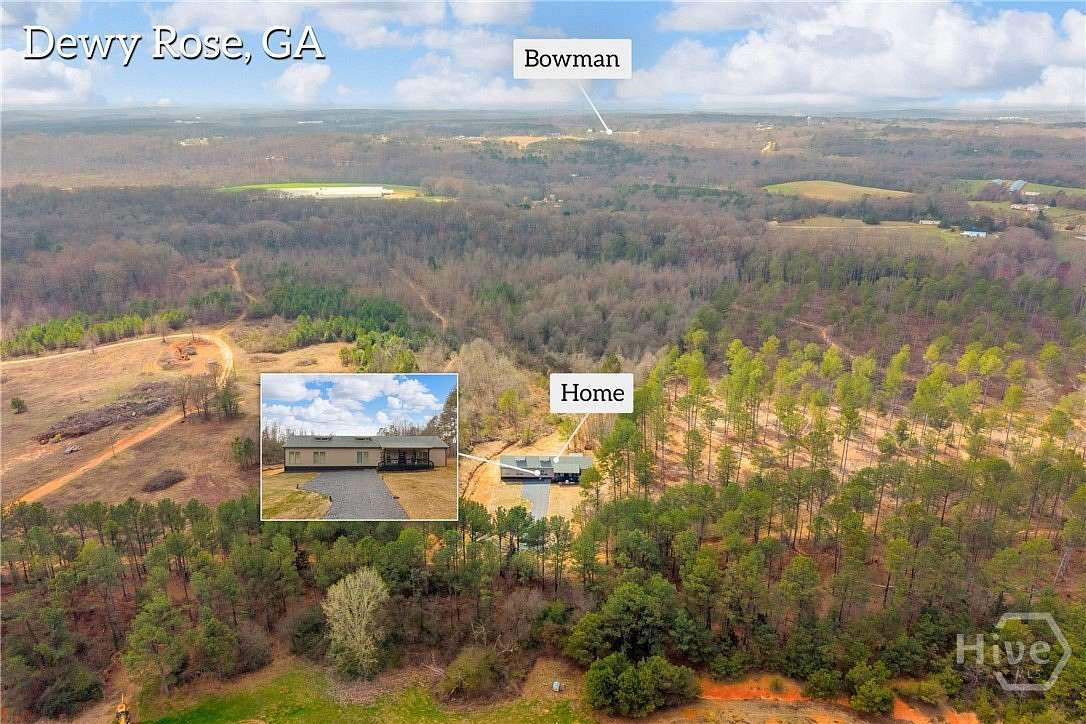10.8 Acres of Land with Home for Sale in Dewy Rose, Georgia