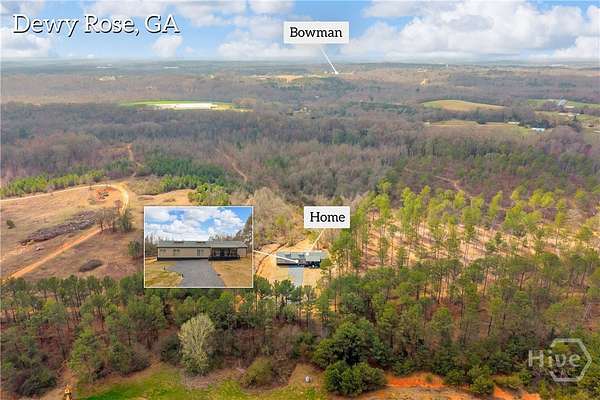 10.8 Acres of Land with Home for Sale in Dewy Rose, Georgia