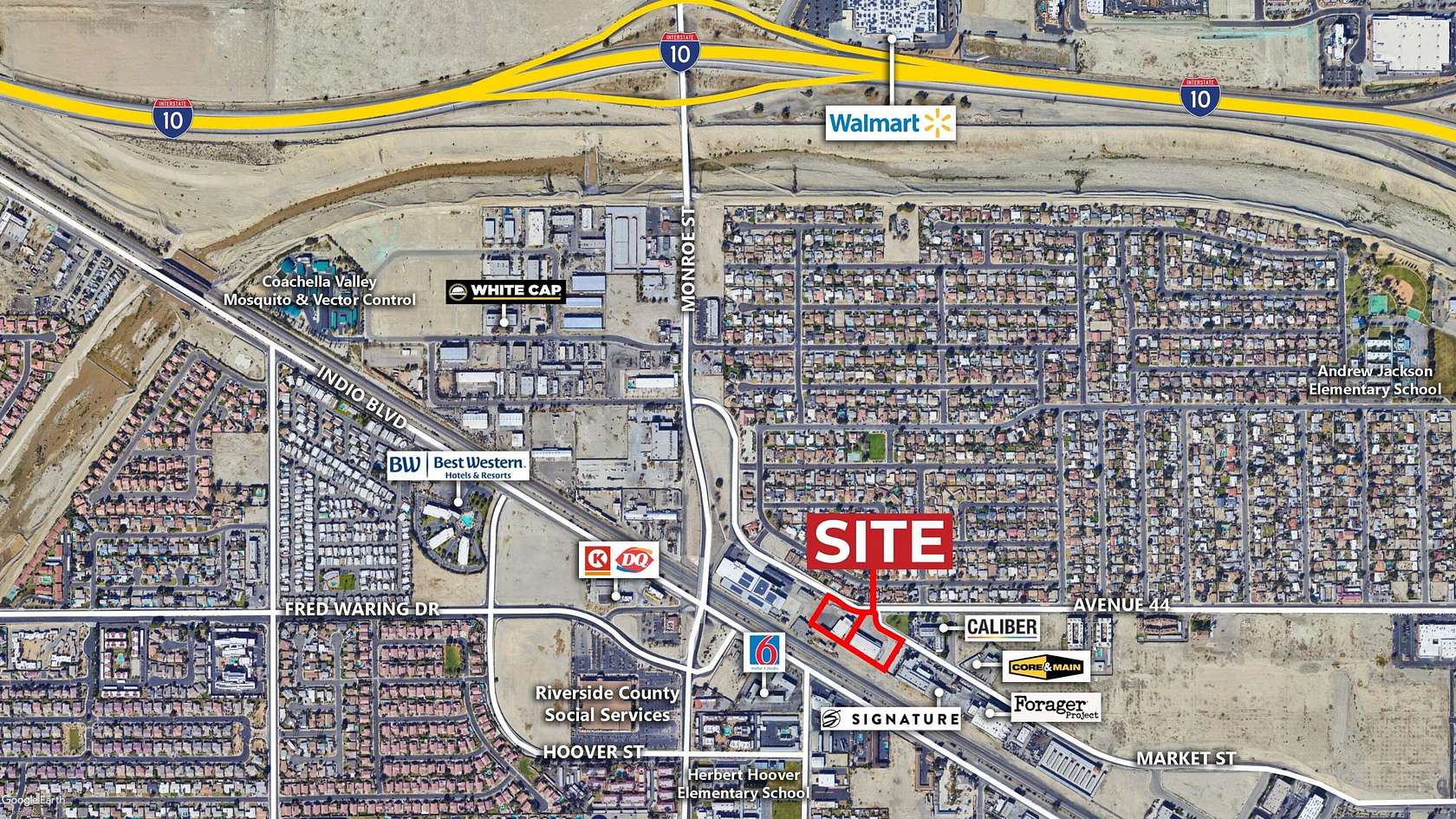 2.88 Acres of Improved Commercial Land for Sale in Indio, California