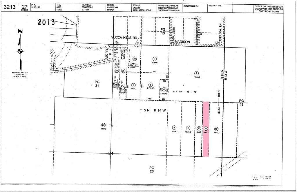 5 Acres of Residential Land for Sale in Agua Dulce, California
