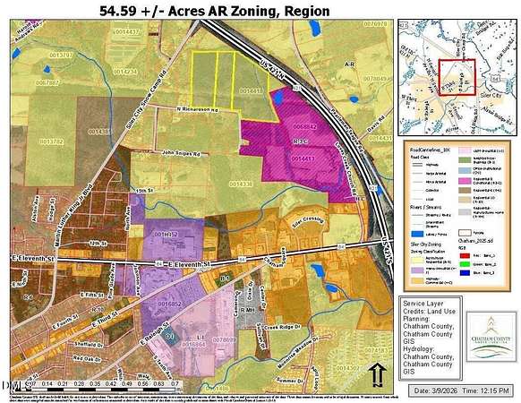 54.6 Acres of Land for Sale in Siler City, North Carolina