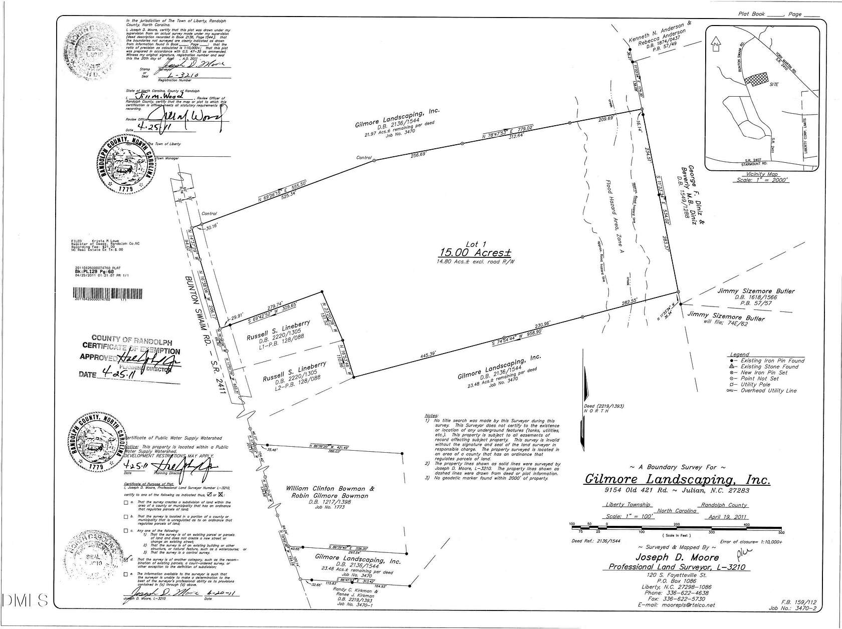 14.8 Acres of Land for Sale in Liberty, North Carolina