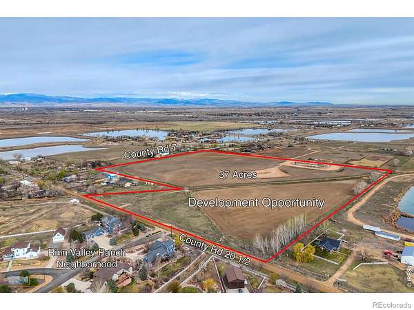 36.9 Acres of Agricultural & Residential Land for Sale in Longmont, Colorado