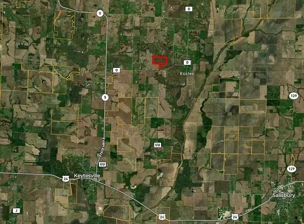 80.5 Acres of Recreational Land for Lease in Keytesville, Missouri