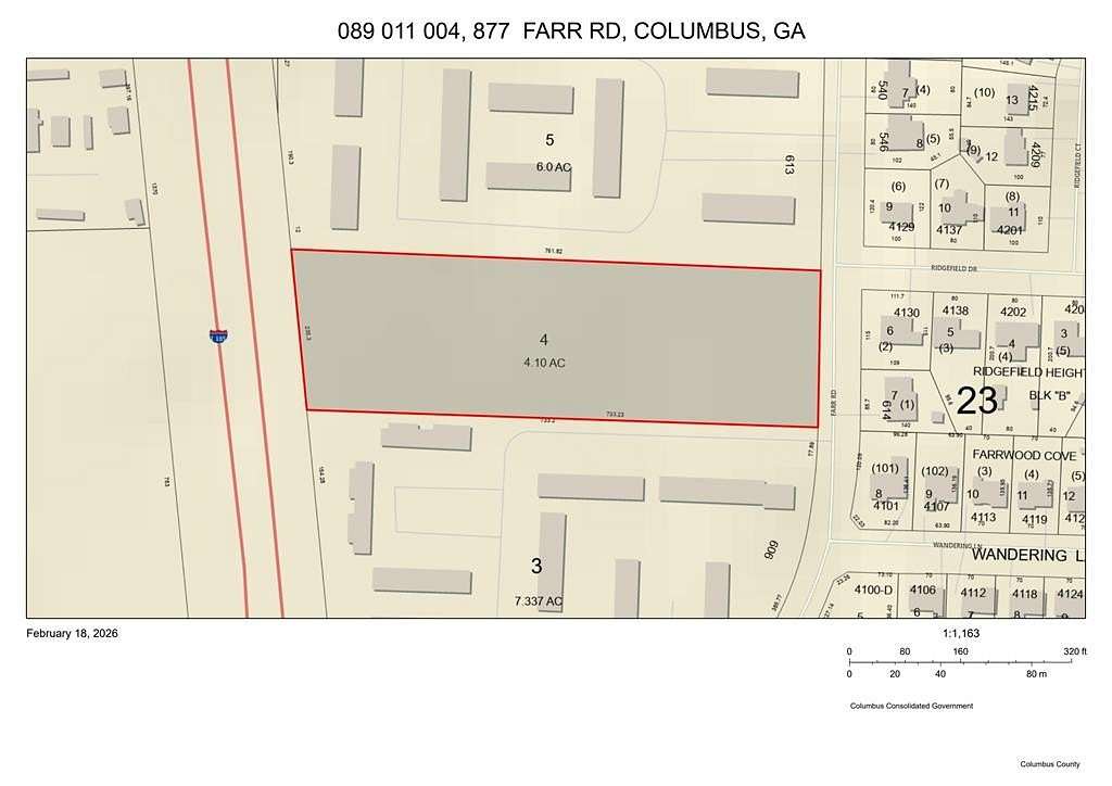 4.1 Acres of Residential Land for Sale in Columbus, Georgia