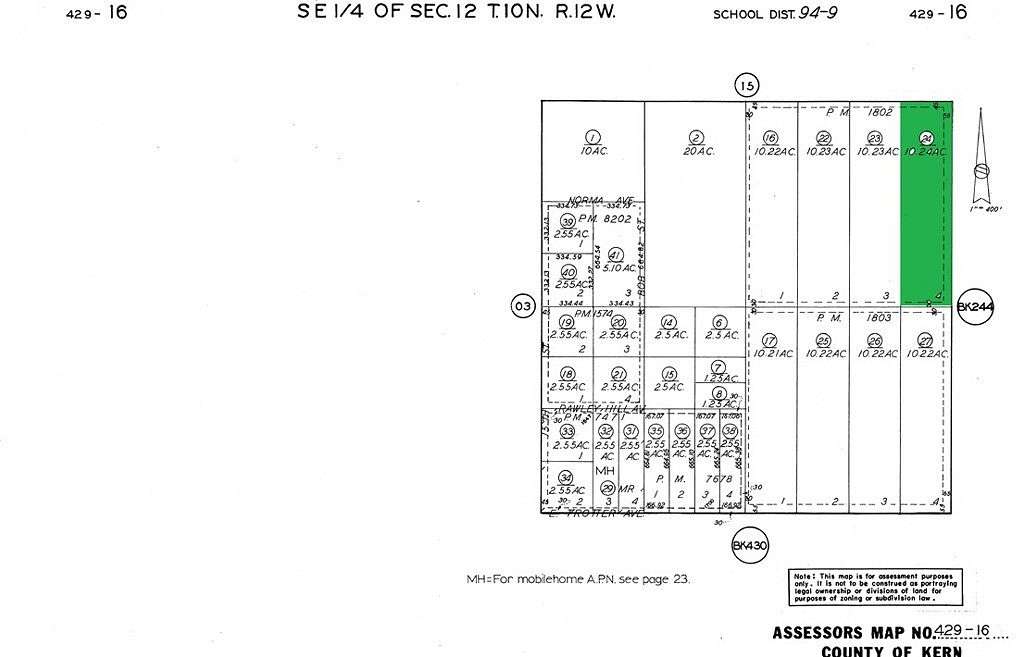 10.2 Acres of Land for Sale in Mojave, California