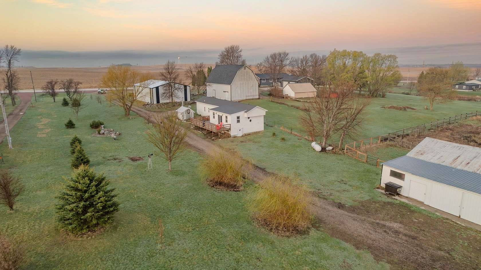 10.8 Acres of Land with Home for Sale in Spirit Lake, Iowa