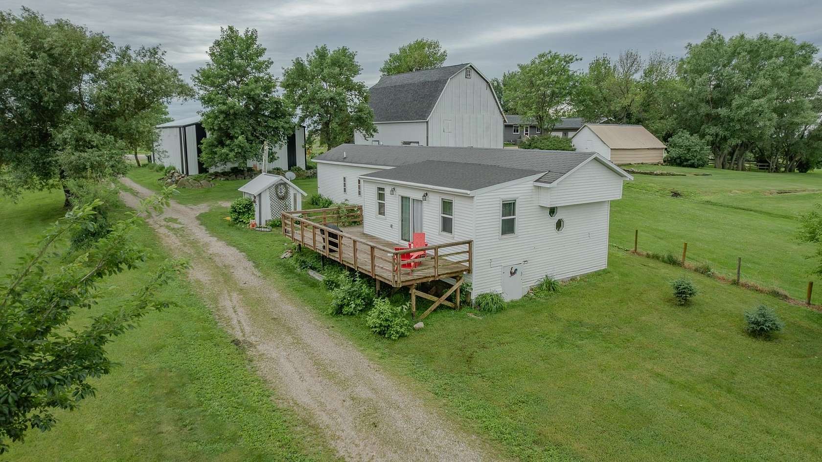 10.8 Acres of Land with Home for Sale in Spirit Lake, Iowa