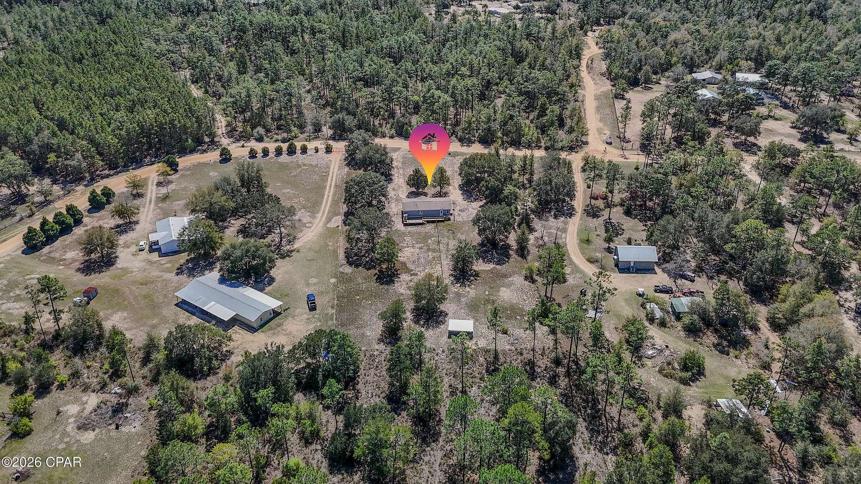 3.45 Acres of Land with Home for Sale in Chipley, Florida