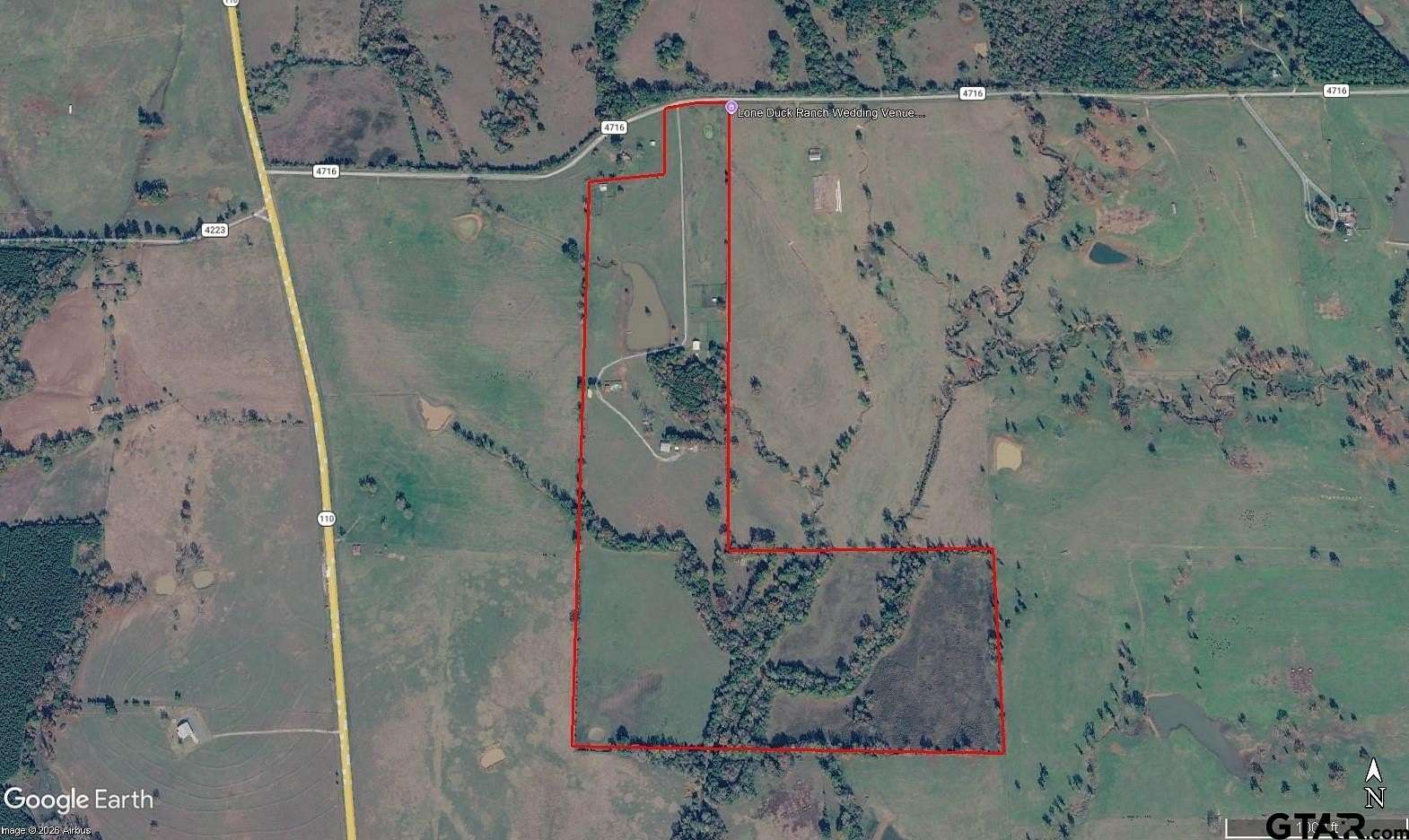 112 Acres of Land with Home for Sale in Troup, Texas