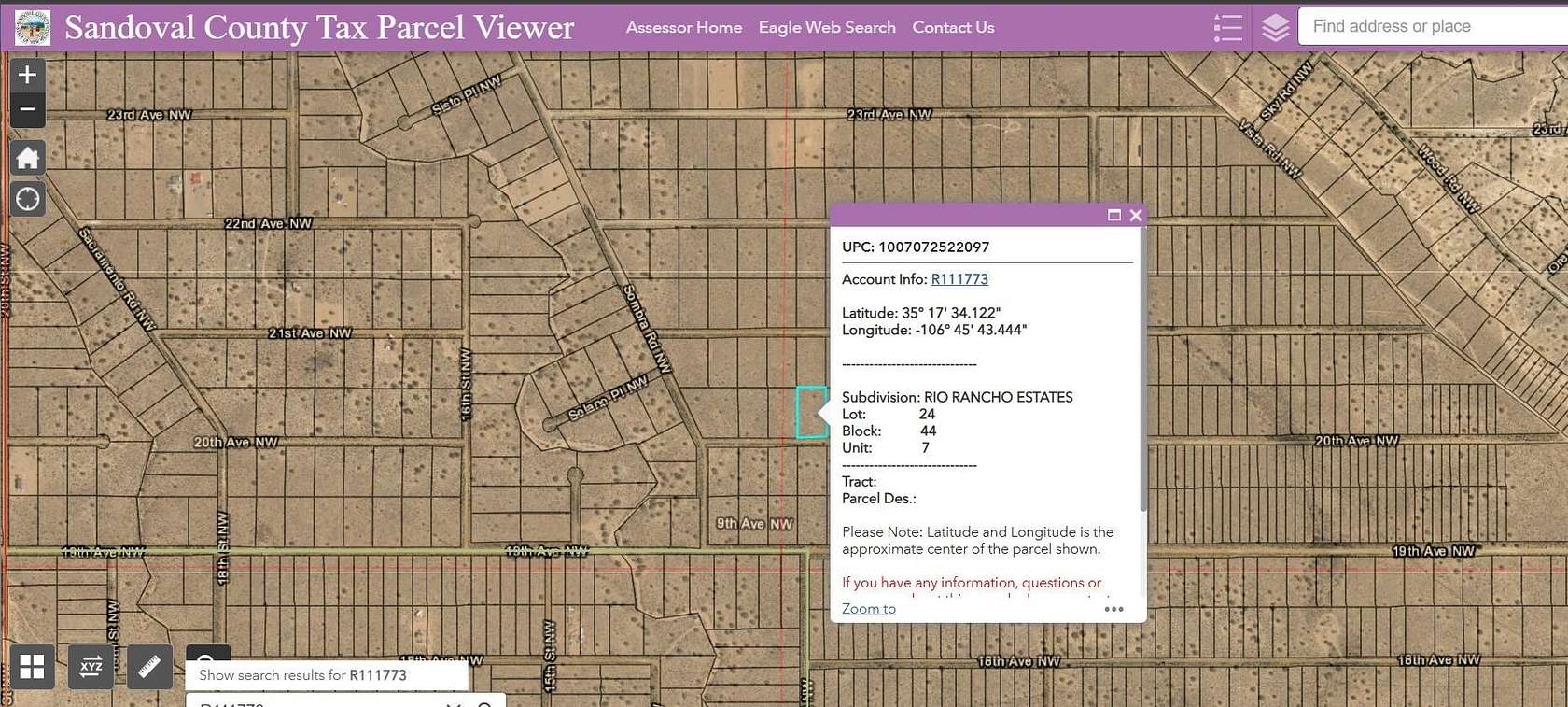 1 Acre of Residential Land for Sale in Rio Rancho, New Mexico