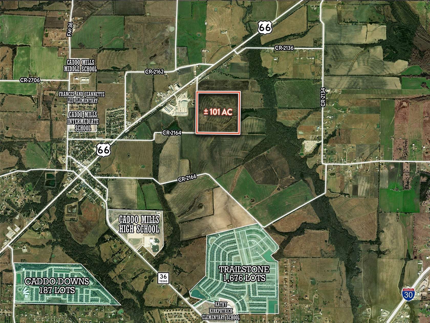 101 Acres of Agricultural Land for Sale in Caddo Mills, Texas
