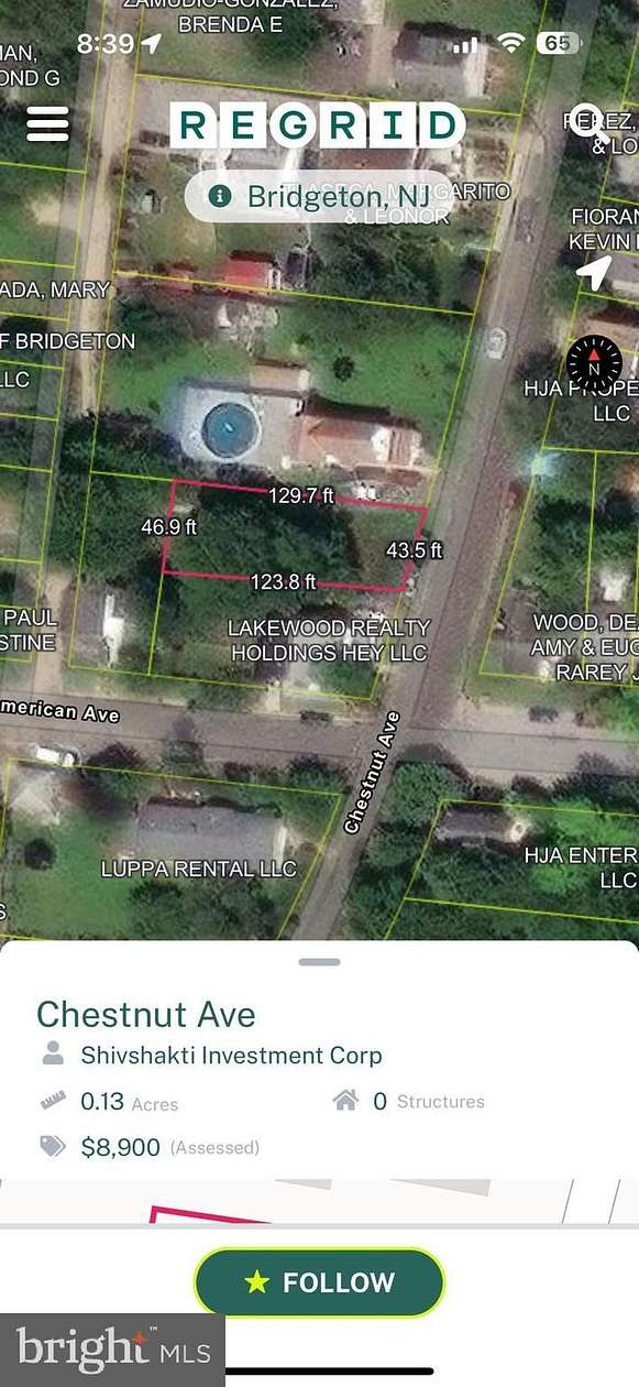 0.15 Acres of Land for Sale in Bridgeton, New Jersey