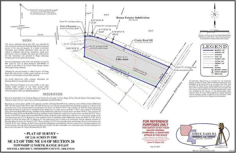 2.16 Acres of Land for Sale in Osceola, Arkansas
