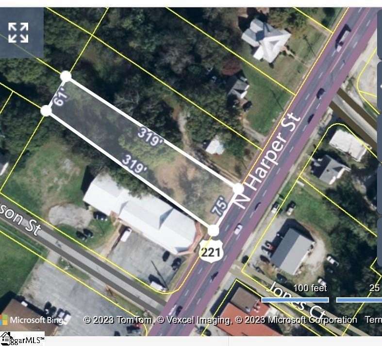 0.5 Acres of Commercial Land for Sale in Laurens, South Carolina