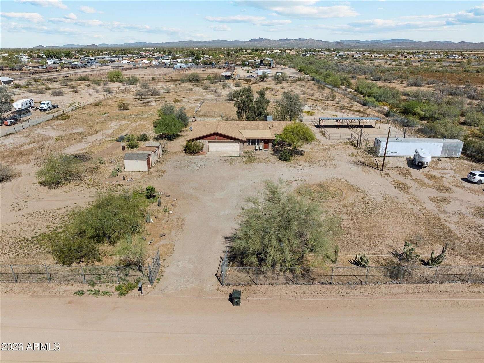 5 Acres of Land with Home for Sale in Wittmann, Arizona