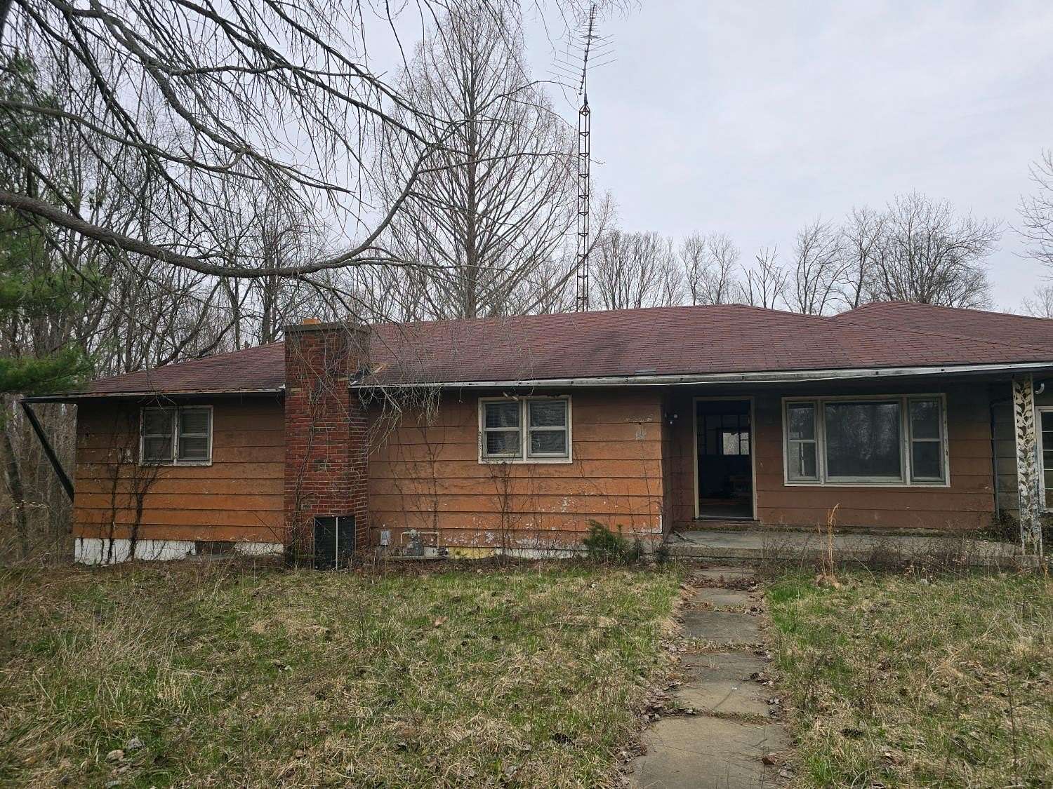 6.54 Acres of Land with Home for Sale in Connersville, Indiana