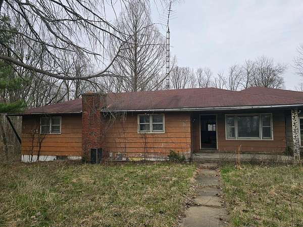 6.54 Acres of Land with Home for Sale in Connersville, Indiana