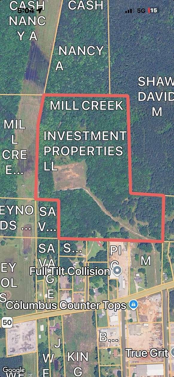 39.9 Acres of Land for Sale in Columbus, Mississippi