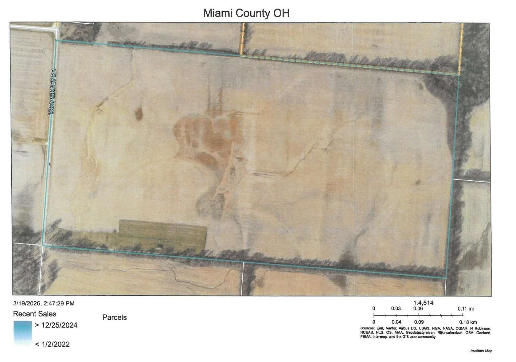 80 Acres of Agricultural Land for Sale in Piqua, Ohio