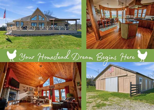 6.4 Acres of Land with Home for Sale in Aurora, Missouri