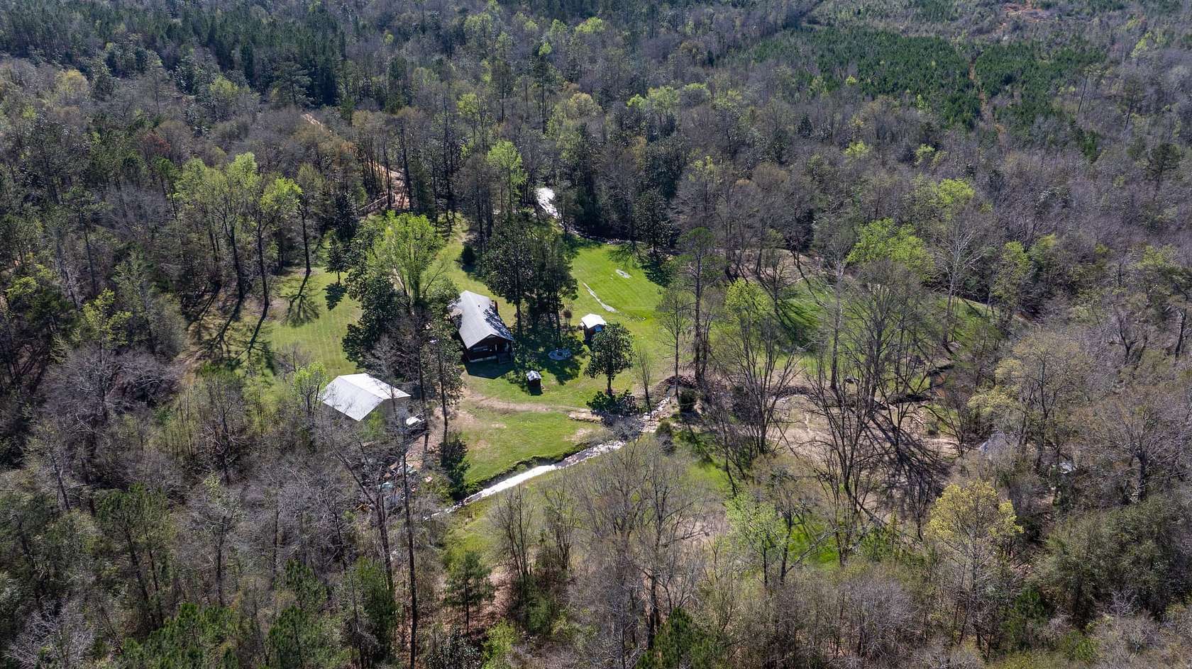 48 Acres of Recreational Land with Home for Sale in Monroeville, Alabama