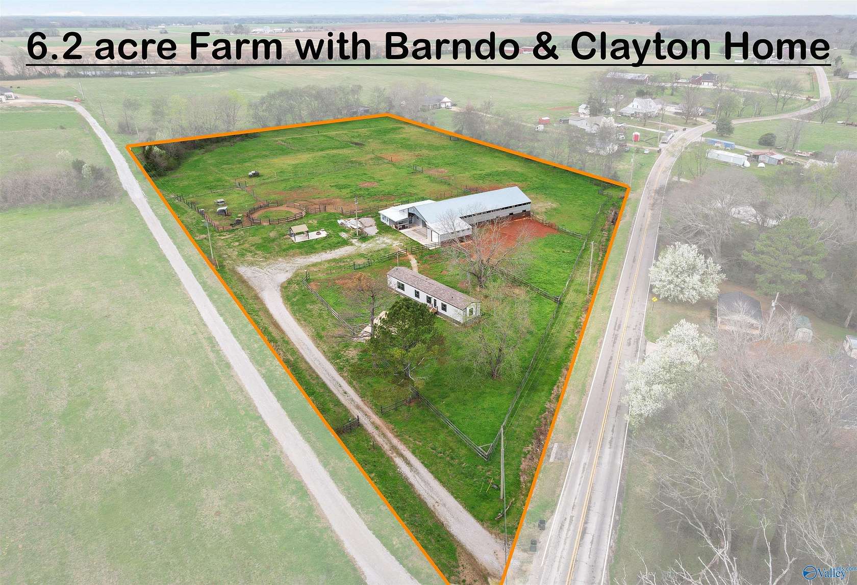 6.2 Acres of Land with Home for Sale in New Market, Alabama