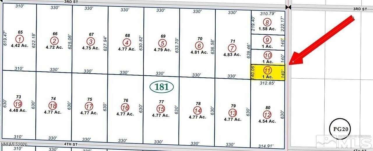 1 Acre of Residential Land for Sale in Silver Springs, Nevada