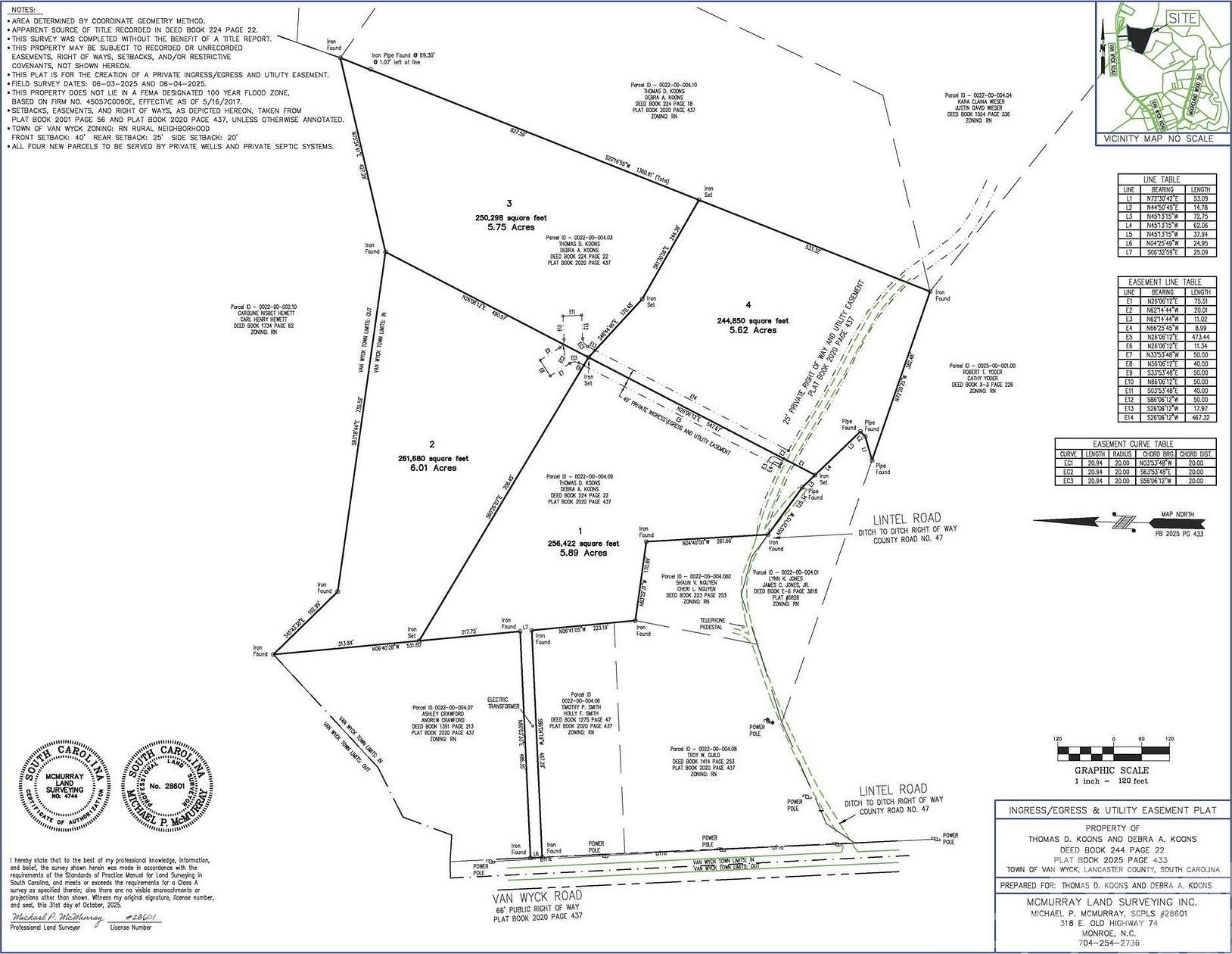 6 Acres of Residential Land for Sale in Van Wyck, South Carolina