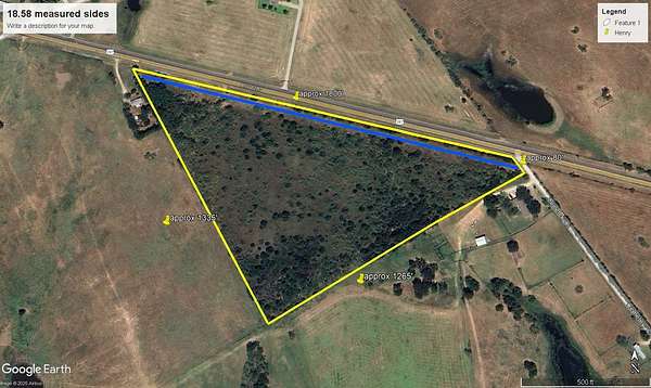 18.6 Acres of Land for Sale in Mildred, Texas