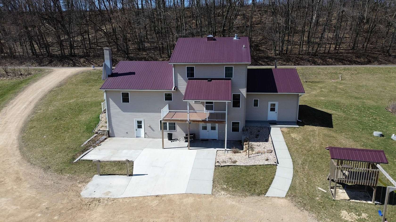 5 Acres of Land with Home for Sale in Loganville, Wisconsin