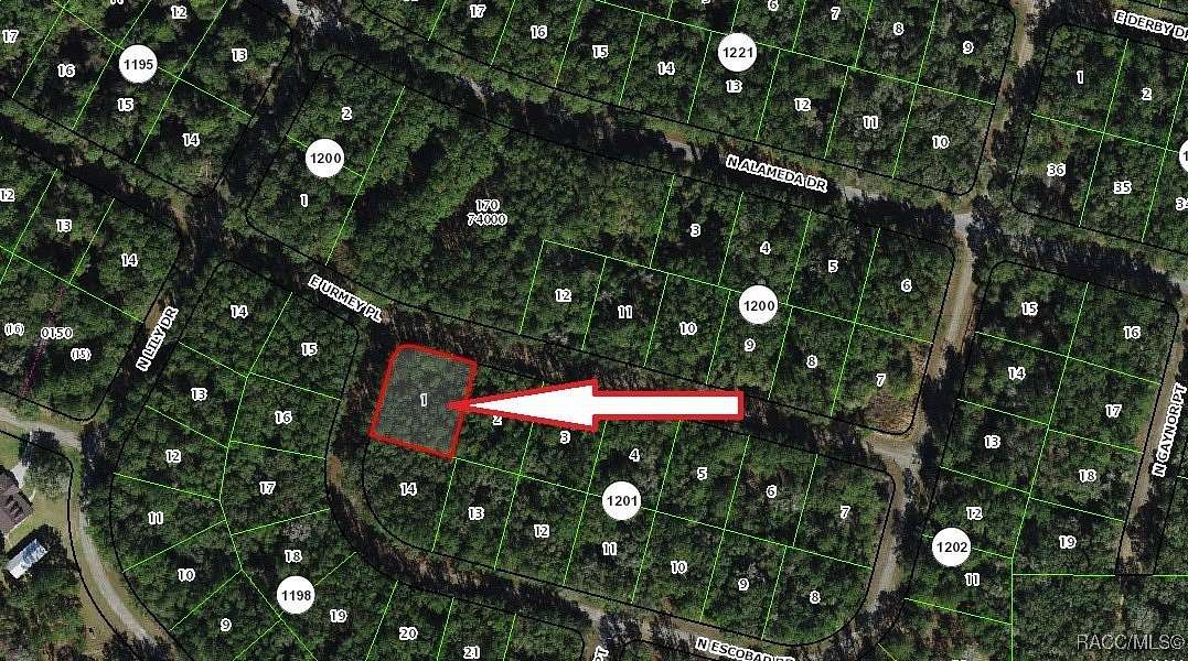 0.44 Acres of Residential Land for Sale in Citrus Springs, Florida