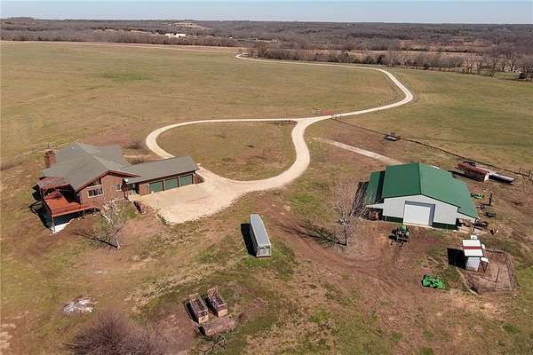 132 Acres of Land with Home for Sale in Paola, Kansas
