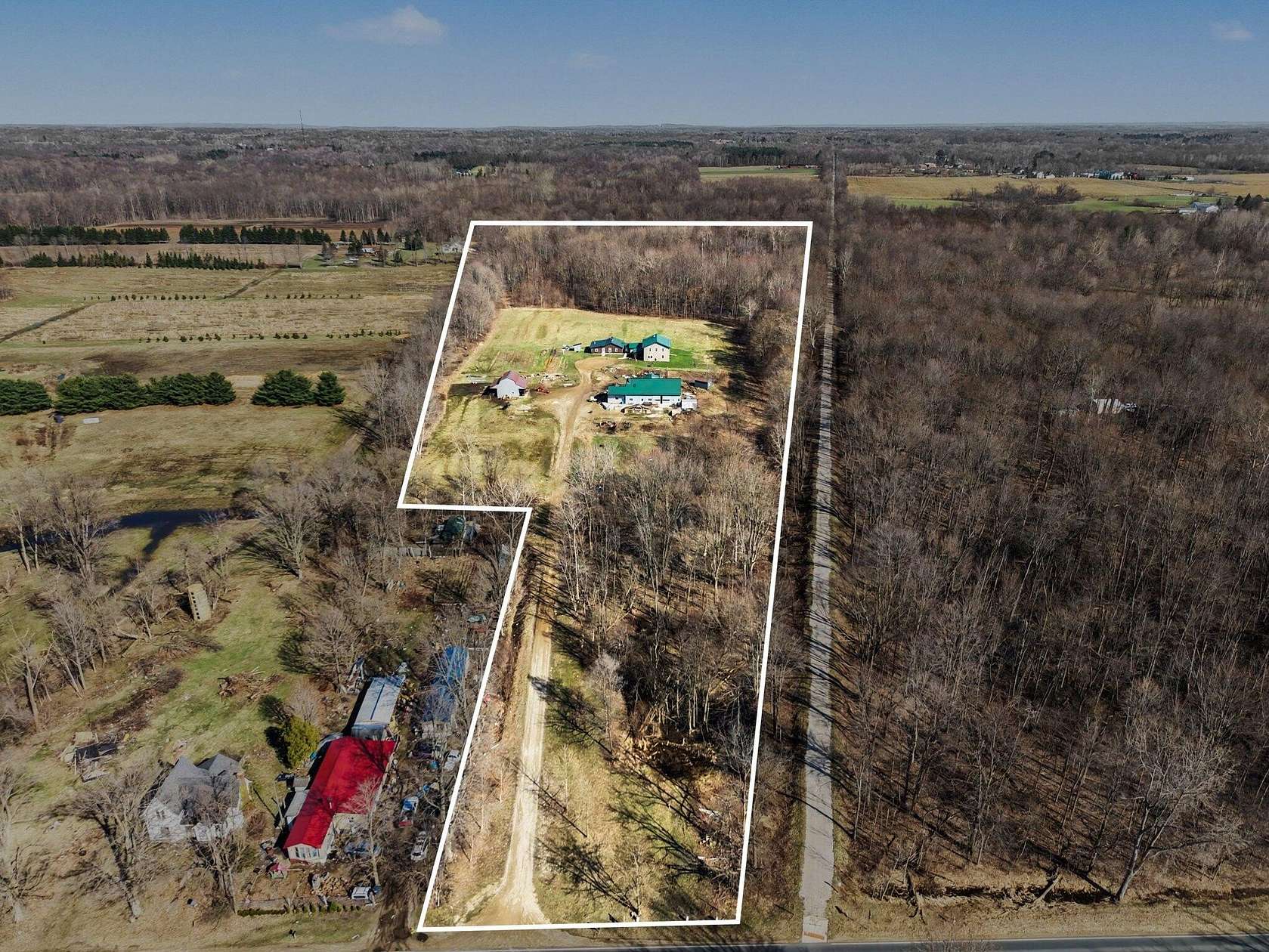 12.6 Acres of Land with Home for Sale in Bloomingdale, Michigan