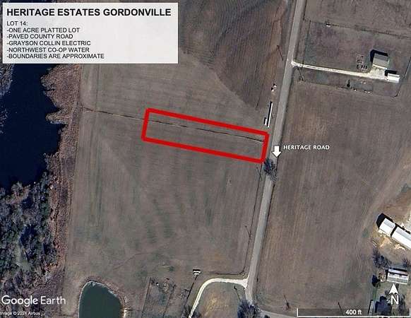 1 Acre of Residential Land for Sale in Gordonville, Texas
