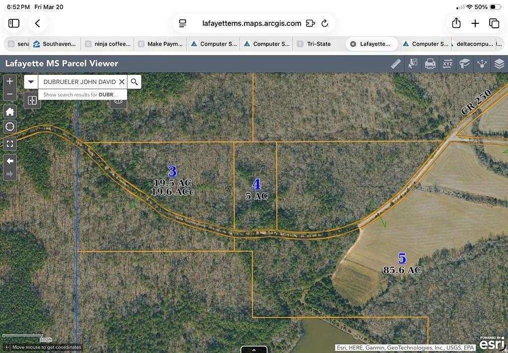 5 Acres of Land for Sale in Oxford, Mississippi