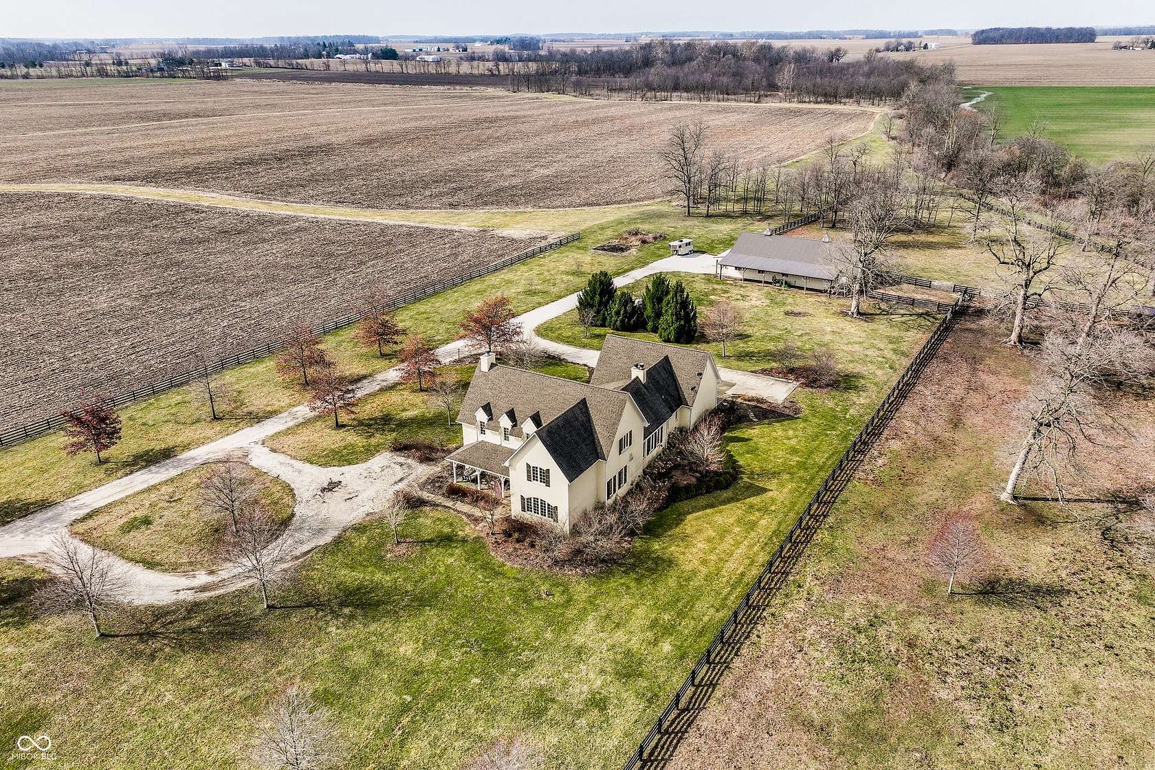 28.2 Acres of Agricultural Land with Home for Sale in Thorntown, Indiana