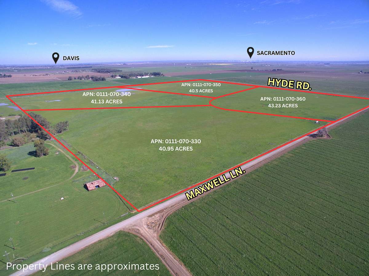 40.5 Acres of Agricultural & Residential Land for Sale in Dixon, California