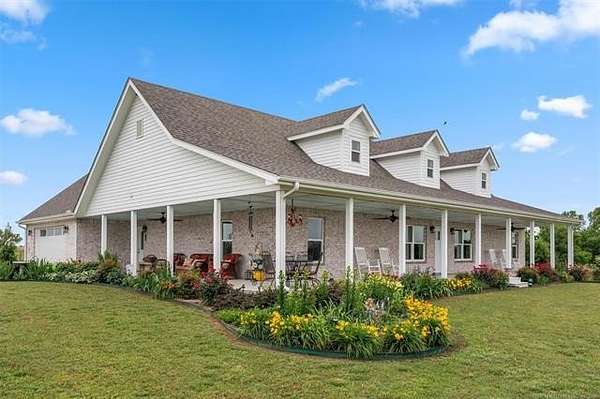 40 Acres of Agricultural Land with Home for Sale in Ramona, Oklahoma