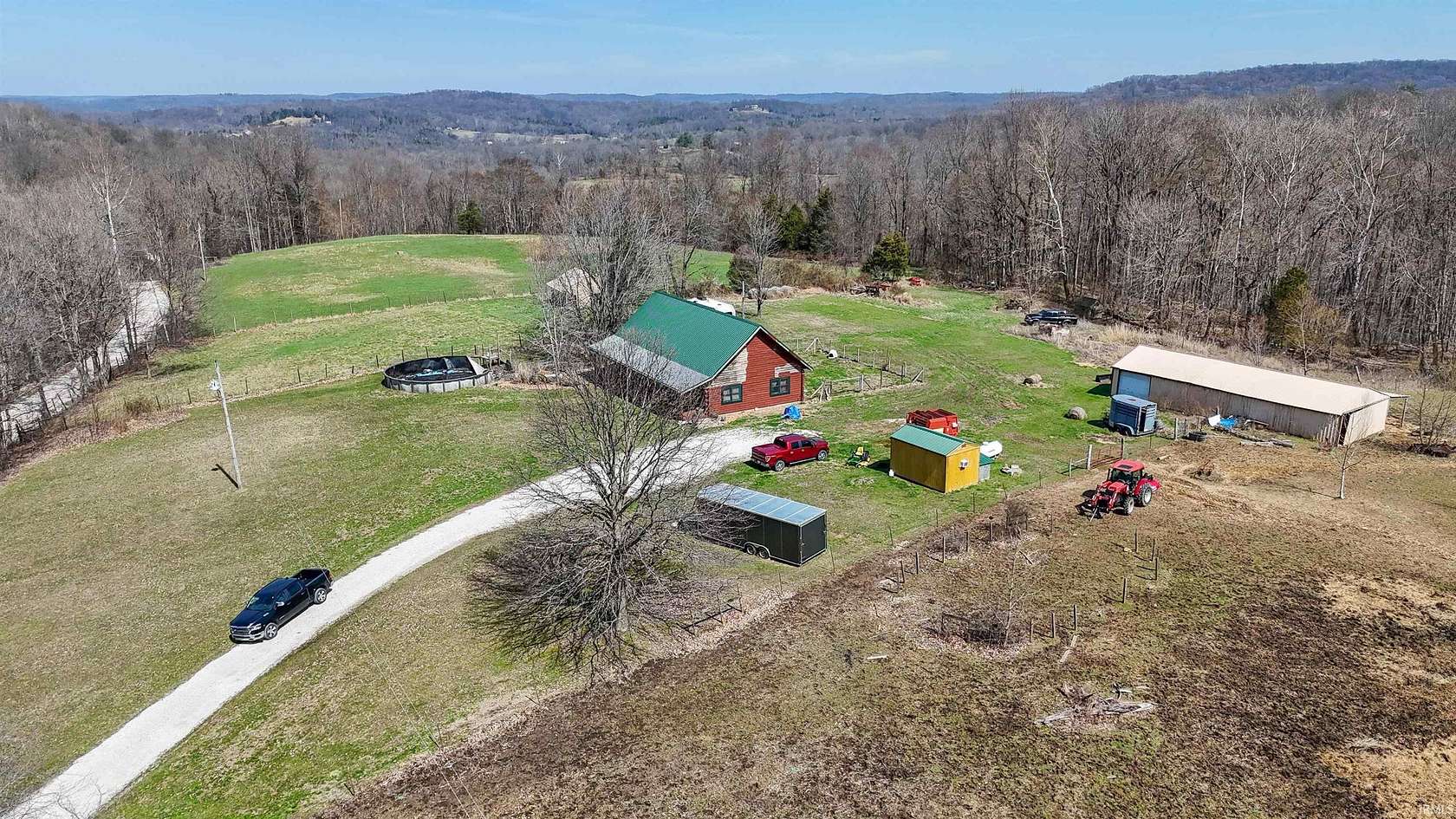 95.7 Acres of Recreational Land with Home for Sale in Williams, Indiana