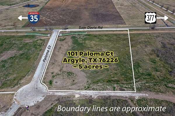 5 Acres of Residential Land for Sale in Argyle, Texas