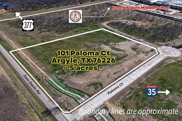 5 Acres of Residential Land for Sale in Argyle, Texas